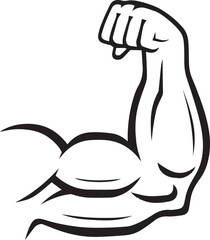 Strong arm icon and vactor file download.