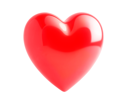 red heart PNG isolated 