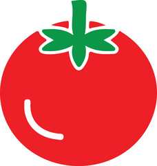 Red tomato icon for fresh food vegetable healthy eating symbol