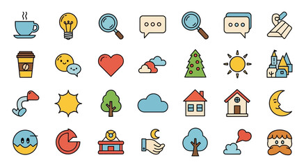 set of icons for web design