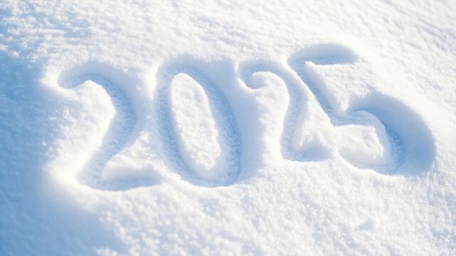 A winter landscape with the year 2012 written in the snow
