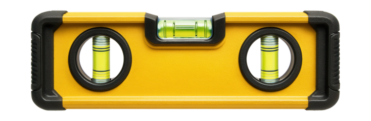 Durable bubble level with reinforced edges, ideal for industrial use.