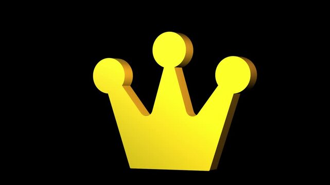 Majestic 3D Golden King Chess Piece Spinning Animation, Perfect for Strategy Game, Leadership Symbol, Victory Trophy, Mastermind Icon, Royal Power, Premium King Figure, Luxury Chess Motion Graphics
