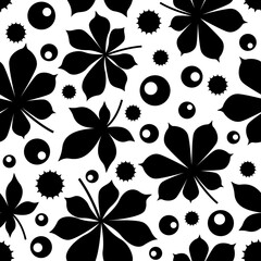 Seamless Pattern with Fall Leaves