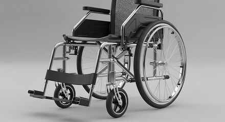 wheelchair 3d rendered 