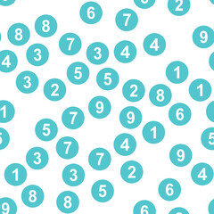Seamless pattern with beautiful numbers. Algebra and geometry, calculations.