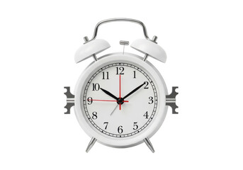 Classic alarm clock time reminder isolated on transparent background