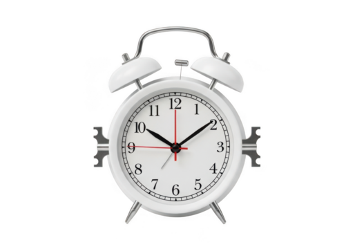 Classic alarm clock time reminder isolated on transparent background - Powered by Adobe