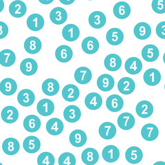 Seamless pattern with beautiful numbers. Algebra and geometry, calculations.