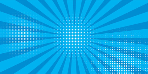 Obraz premium Anime Comic Background. Pop Art Style Background. Pop Up Retro Comic Background. Vector halftone illustration. Vintage background for comic superhero text, speech bubble, message.