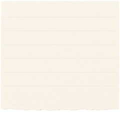 Lined beige memo note with top tape, writing space