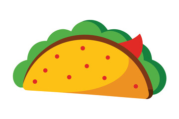 taco vector icon illustration on white