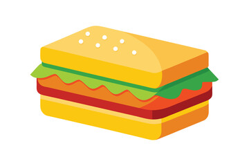 sandwich vector icon illustration on white