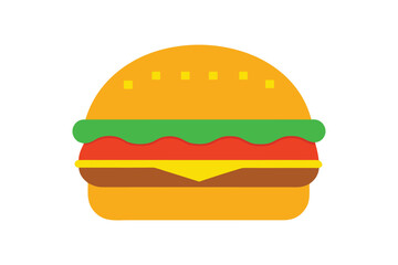 burger vector icon illustration on white