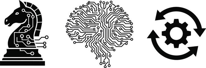 Robo Consult Icons – AI Advisory, Digital Assistance, and Automation Symbols