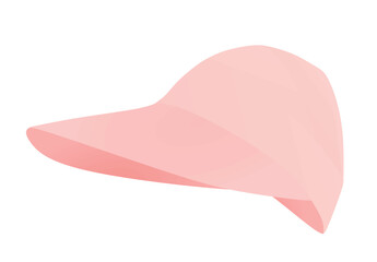 Pink long visor cap. vector illustration	
