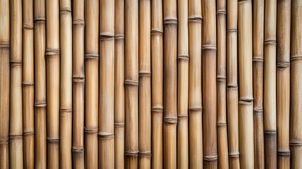 Fototapeta premium Bamboo Stalks Wall Texture, Natural Vertical Pattern, bamboo, texture