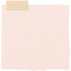 Pastel pink notepad with top beige tape