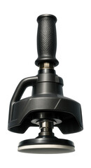 Water-fed polisher with splash guard for stone finishing tasks.