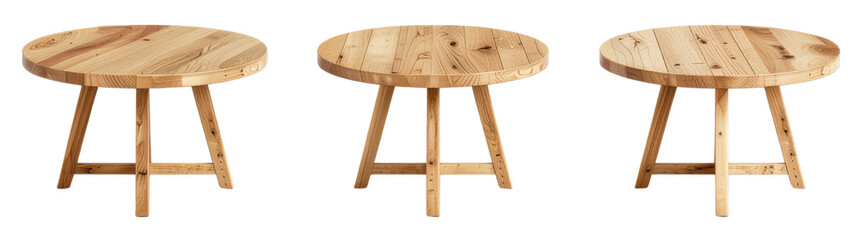 PNG Assorted round tables, element set on transparent background