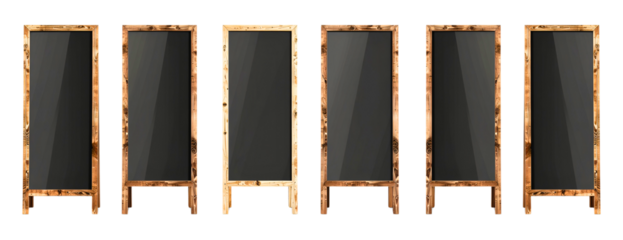 PNG Assorted mockup menu blackboard, element set on transparent background