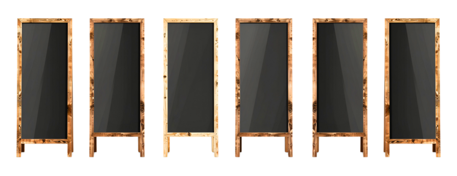PNG Assorted mockup menu blackboard, element set on transparent background