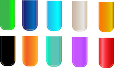 Colorful gradient ui elements vector design for app interface and web design modern style with black background