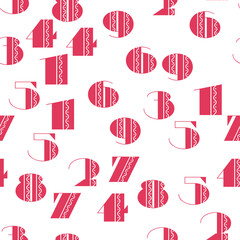 Fototapeta premium Seamless pattern with beautiful numbers. Algebra and geometry, calculations.