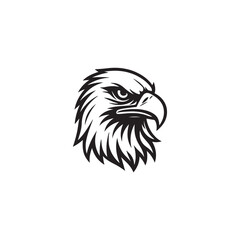 Fototapeta premium American bald eagle line art for t shirt design