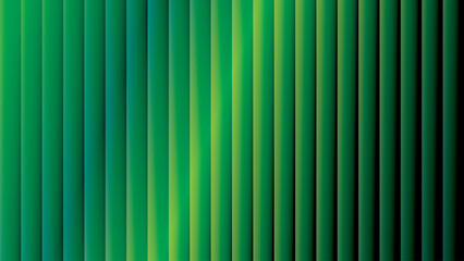 Abstract green gradient background with vertical stripes and subtle shadows