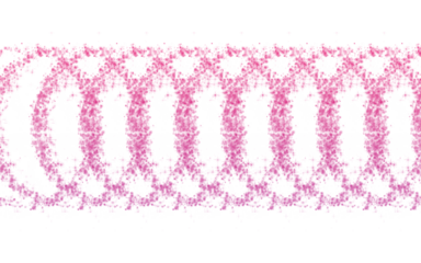 Pink Border. Spiral Divider. Decoration. An isolated pink spiral pattern border or divider PNG clip art on a transparent background for a notebook, diary, or feminine design.