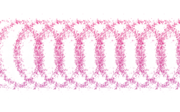 Pink Border. Spiral Divider. Decoration. An isolated pink spiral pattern border or divider PNG clip art on a transparent background for a notebook, diary, or feminine design.