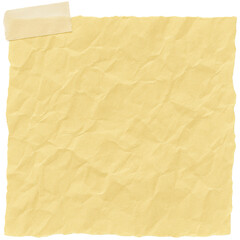 Golden yellow wrinkled paper with masking tape