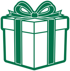 Festive gift box with elegant ribbon, perfect for holiday promotions and celebrations