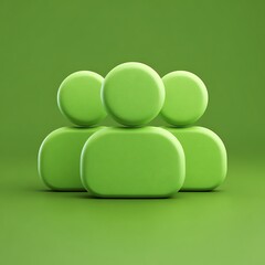 Vibrant Green User Group Icons Symbolizing Growth, Community, and Collaborative Team Building Initiatives