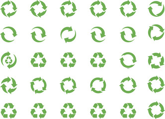 A comprehensive flat design vector collection of twenty-one varied green leaf shapes, symbolizing nature, sustainable living, environmental wellness, and organic products for graphic projects.