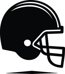 Helmet Silhouette Vector Sport Protective Gear Equipment Head Protection Safety Design Graphic Team Game Illustration