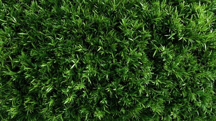 Dense vibrant green foliage texture fills  frame showcasing numerous small needle like leaves densely packed together