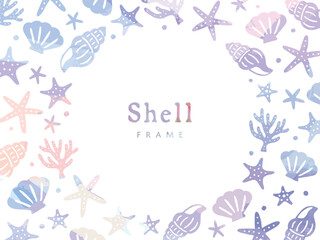 かわいい貝殻のフレーム