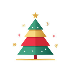 Majestic Dense Christmas Tree Vector Illustration