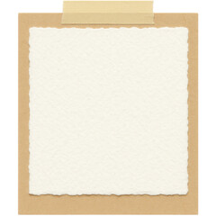 Blank textured paper with tape on top edge