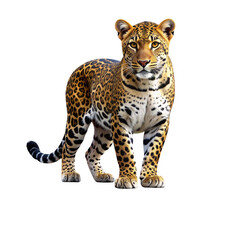 Naklejka premium leopard on a transparent background png isolated Generative Ai