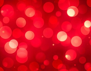 Red bokeh lights abstract background with soft glow and circular shapes image
