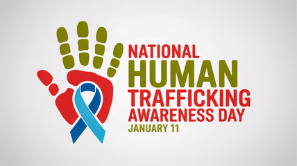 National human trafficking awareness day on january 11 concept
