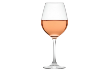 Elegant glass of chilled rosé wine perfect for refined dining moments.