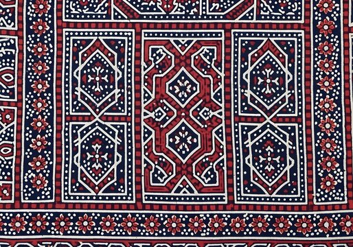 Indian ajrakh block printing