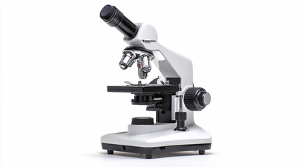 Microscope on laboratory table ready for scientific exploration