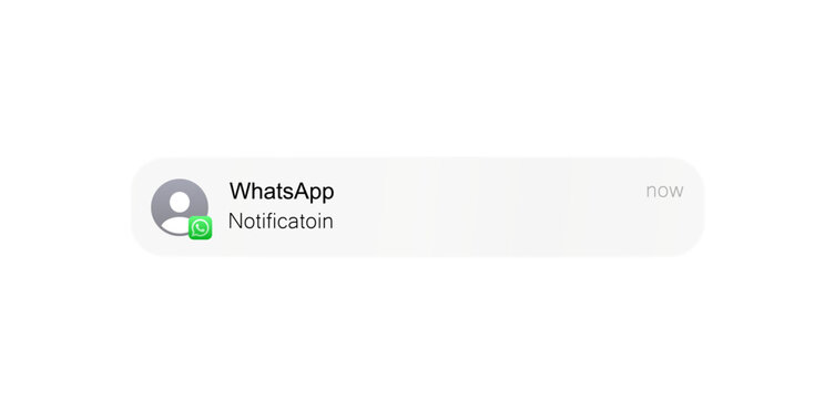 WhatsApp notification mockup template.
