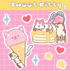 Sweet Kitty Sticker Set 05