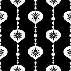 Christmas Decorations, Balls, Seamless Pattern